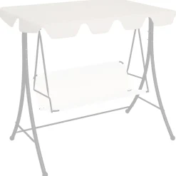 Vaihtokatos puutarhakeinuun valkoinen 226x186 cm 270 g/m²