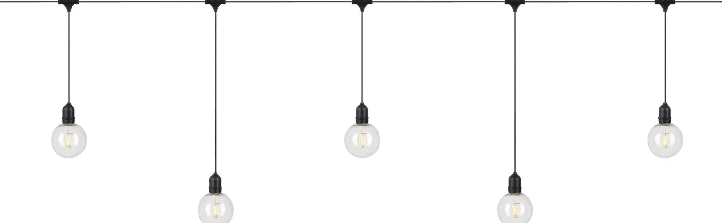 Valoketjun aloituspakkaus Markslöjd Garden 24 Deco 10 valoa musta/kirkas