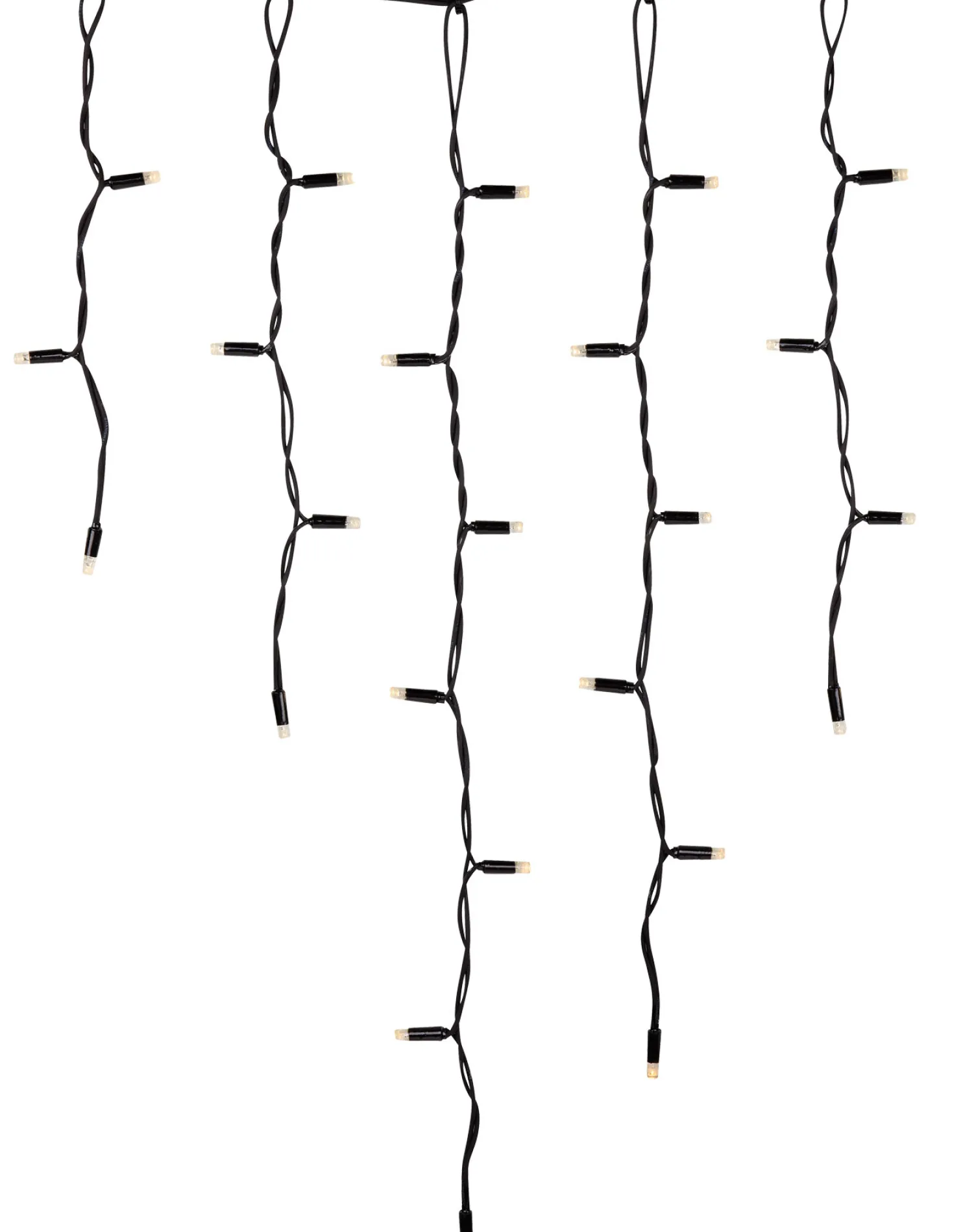 Valoverho Markslöjd Chrissline, 100 lämpimänvalkoista valoa, 2x0.6m, musta