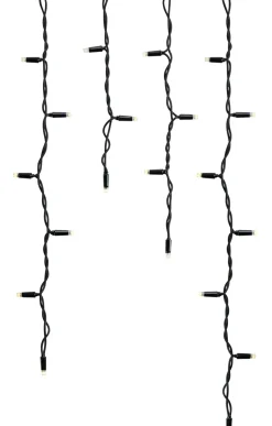 Valoverho Markslöjd Chrissline, 100 kylmän valkoista valoa, 2x0.7m musta