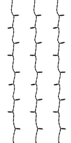 Valoverho Markslöjd Chrissline, 100 valoa, 1x1.5m, musta, eri valonsävyjä