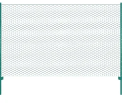Verkkoaita tolpilla teräs 25x1.5m silmäkoko 13mm vihreä