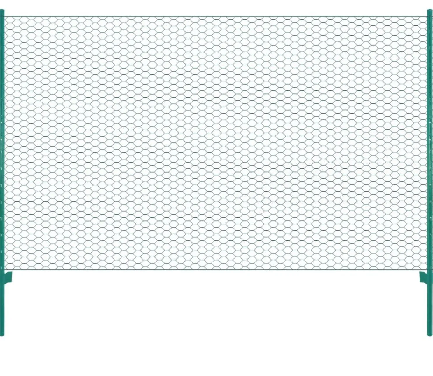 Verkkoaita tolpilla teräs 25x1.5m silmäkoko 13mm vihreä