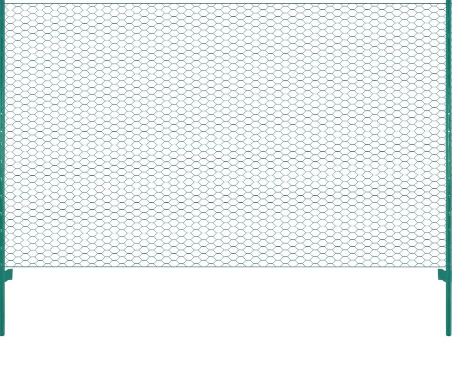 Verkkoaita tolpilla teräs 25x2m silmäkoko 13mm vihreä